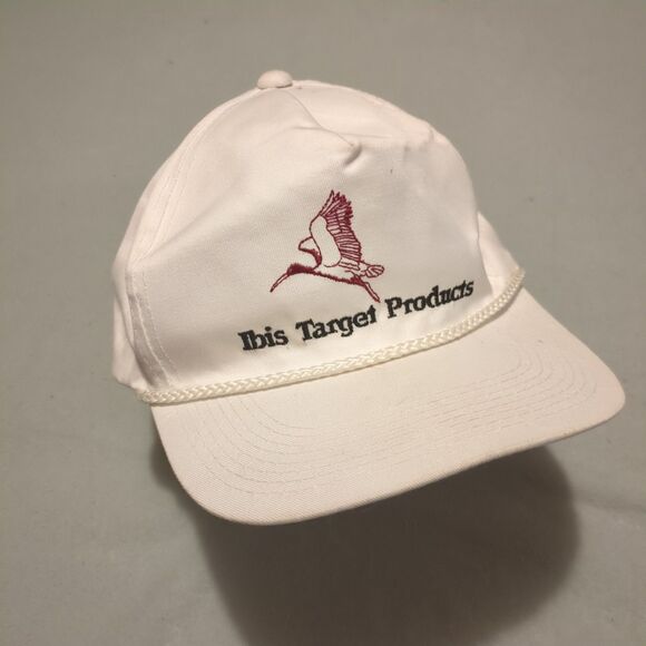 Unbranded Other - Vintage Ibis Target Products Crane Bird Golf Strapback Hat White Youngan